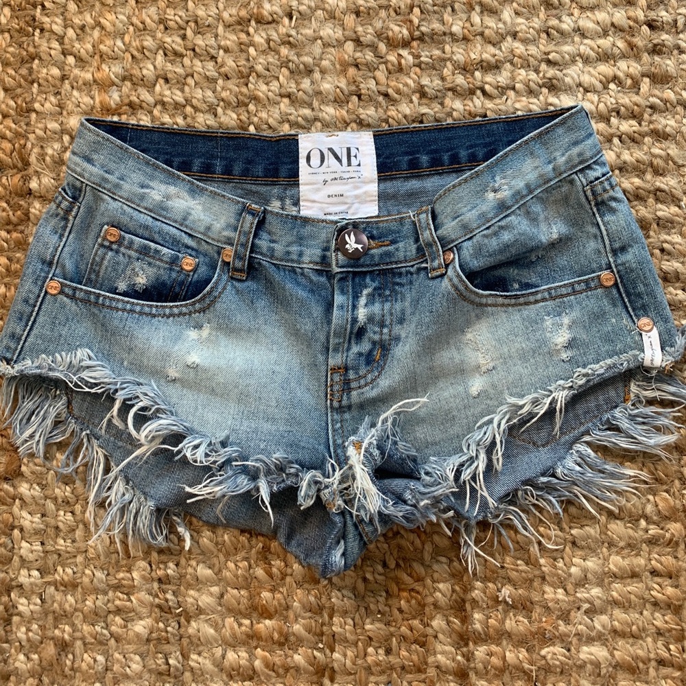 Denim shorts